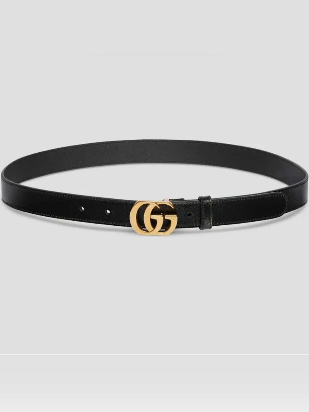 Gucci Black Thin Marmont Belt 85cm